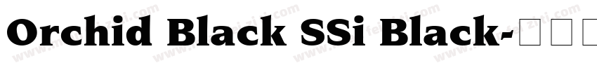Orchid Black SSi Black字体转换